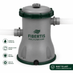 Fibertis Steel Pro 15' x 48" Prismatic Stone Round Above-Ground Pool Set — Filter Pump, Ladder & Cover - Image 3