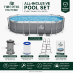 Fibertis Steel Pro 14 ft x 8 ft 2 in x 39.5 in Oval Above-Ground Pool Set - Image 2