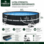 Fibertis Ultra Frame 18 ft x 52 in Round Above-Ground Pool Set with Sand Filter Pump - Image 3