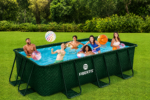 Fibertis Oasis Rectangular Above-Ground Pool Set — Dark Herringbone Gray (13 ft x 7 ft x 39.5 in) - Image 2