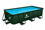 Fibertis Oasis Rectangular Above-Ground Pool Set — Dark Herringbone Gray (13 ft x 7 ft x 39.5 in) - Image 3