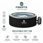 Fibertis Oasis 2–3 Person Inflatable Hot Tub Spa with Cover — 105 Jets, 181 Gal - Image 3