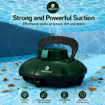 Fibertis Cordless Robotic Pool Cleaner for Flat Above-Ground Pools — Dual Filters, 80-Min Runtime - Image 4